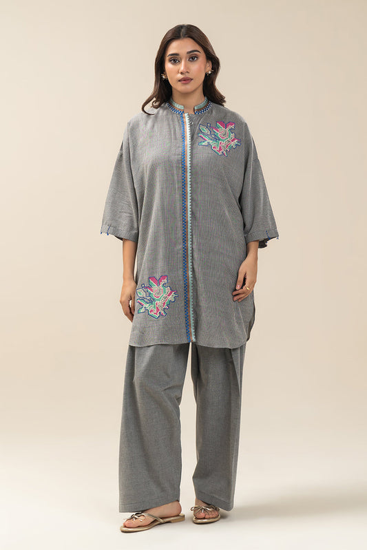 2 PIECE EMBROIDERED Dobby SUIT (PRET)