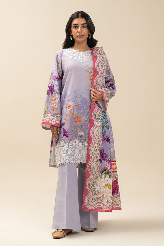 3 PIECE EMBROIDERED LAWN SUIT-BOTANIC SURGE (UNSTITCHED)