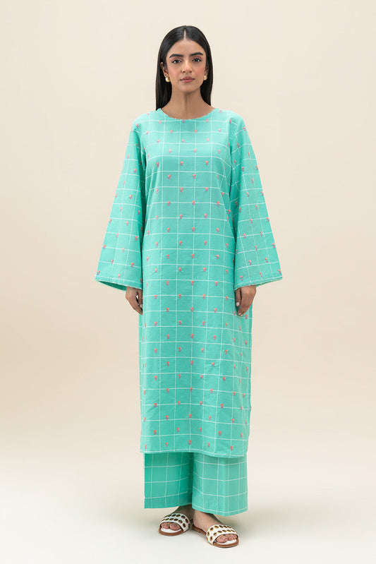 2 PIECE EMBROIDERED YARN DYED SUIT (PRET)