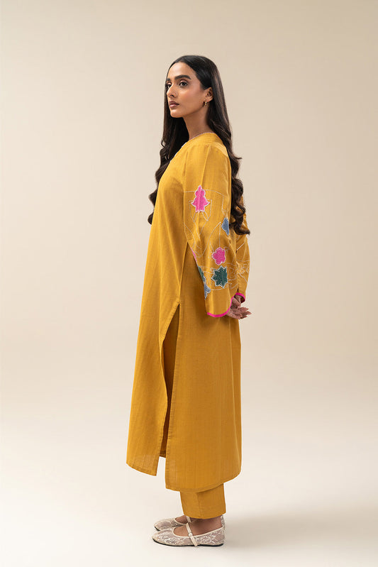 2 PIECE EMBROIDERED DOBBY SUIT (PRET)