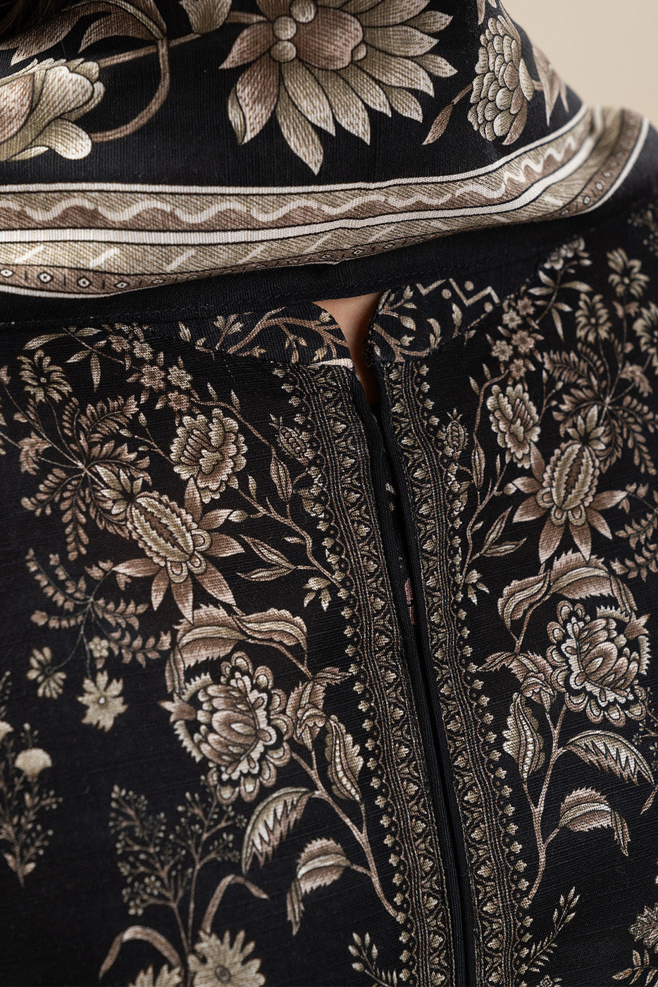 3 PIECE PRINTED LAWN SUIT-RAVEN REEF (UNSTITCHED)