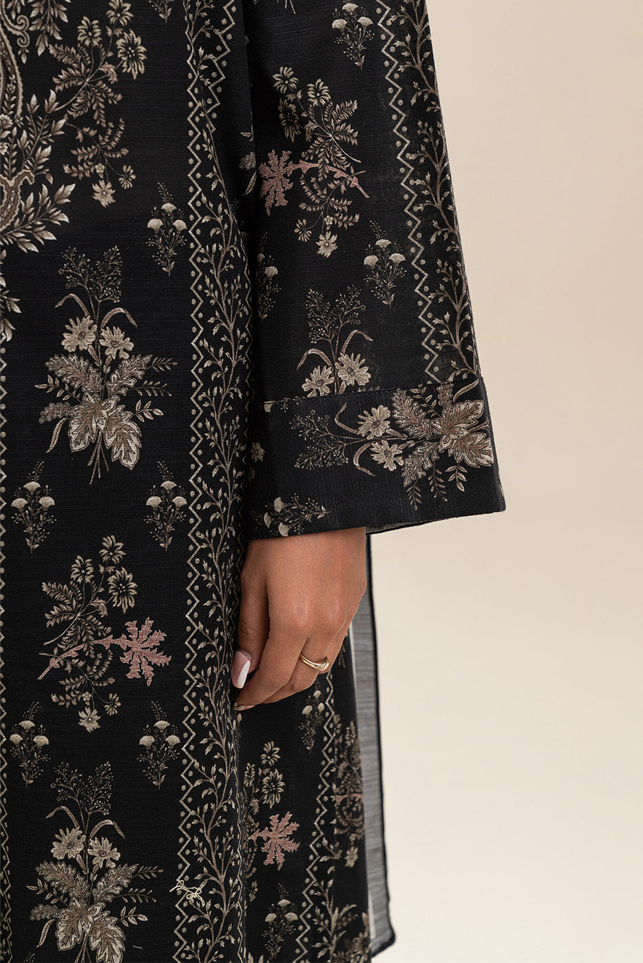 3 PIECE PRINTED LAWN SUIT-RAVEN REEF (UNSTITCHED)